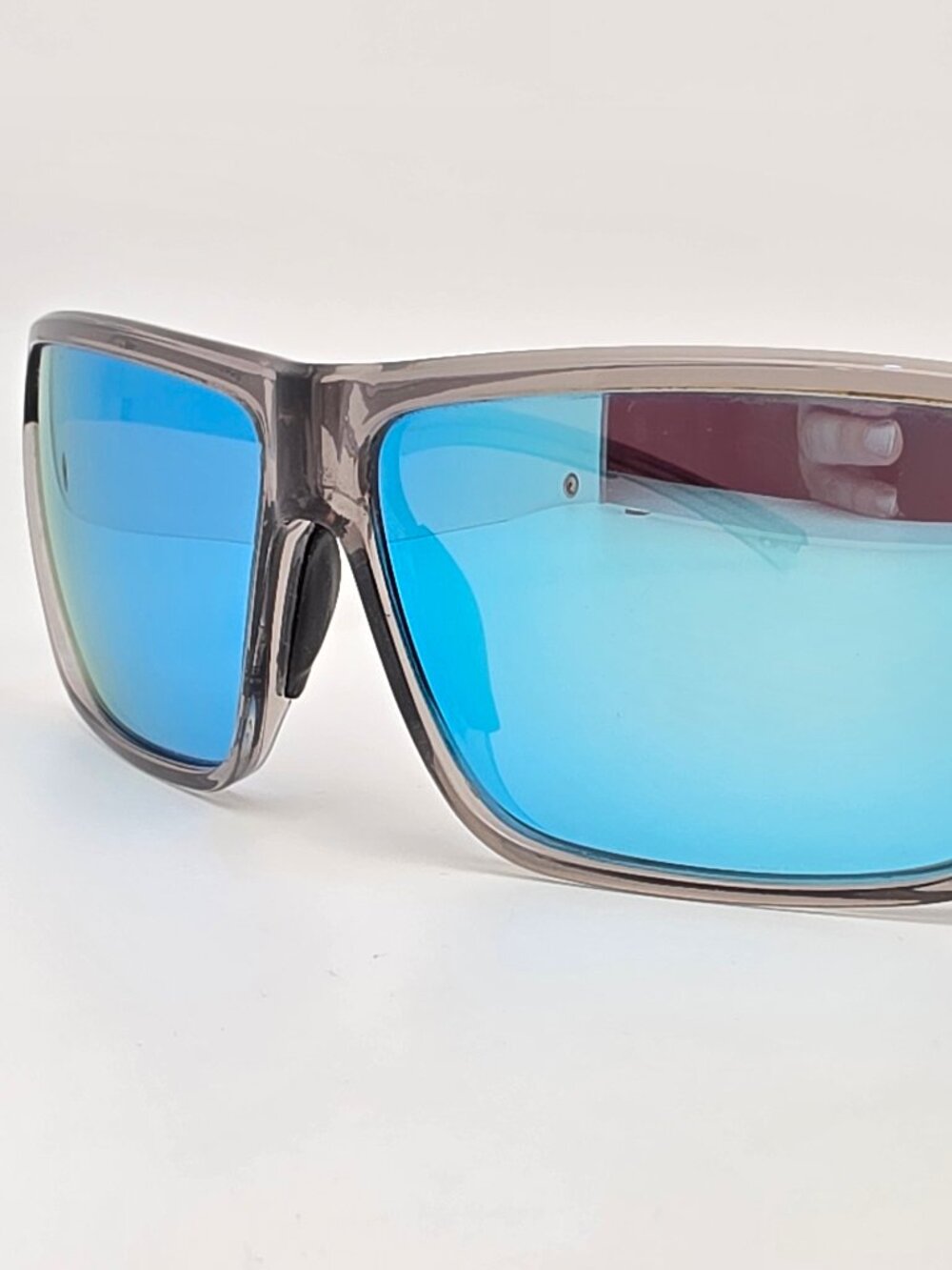 Shady Rays Cayman Ocean Smoke Grey Frame Polarized Blue Mirror Lens Sunglasses